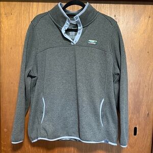 Green Pullover Sweater Fleece with Logo